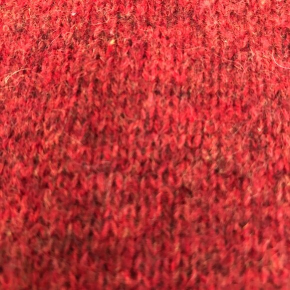 Vintage Wool + Acrylic Scarf w Cut-out Design Rust Blend Size OS - Picture 6 of 9